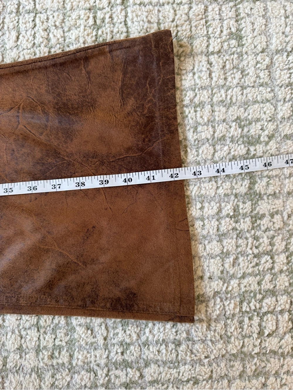 Brown Faux Leather Flare Bell Bottom Pants Size 16 - Picture 6 of 6